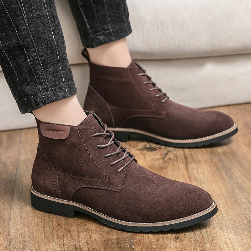 Martin British Style Lace-Up Leather Chelsea Ankle Boots - Retro Pointed High-Top 41 сірий колір
Martin British Style Lace-Up Leather Chelsea Ankle Boots - Retro Pointed High-Top 41 сірий колір