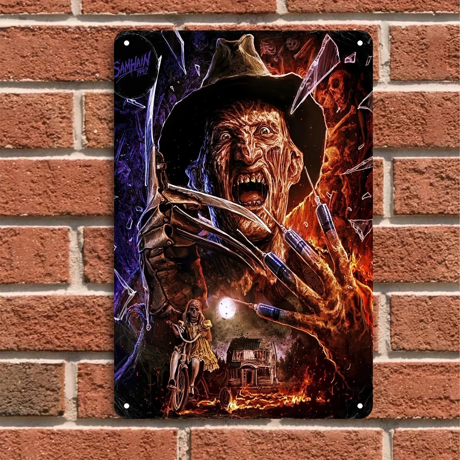 Vintage Horror Movie Poster Metal Sign Kruger Theme Iron Wall Hanging Decor es PreDrilled Weather Resistant with English T aluminum 20x30cm
Vintage Horror Movie Poster Metal Sign Kruger Theme Iron Wall Hanging Decor es PreDrilled Weather Resistant with English T aluminum 20x30cm
