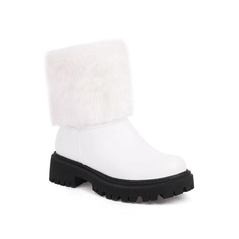 Winter Women Boots White Faux Fur Design Round Toe Ankle Boots Low Heels PU Leather Snow Boots botines para mujeres WSH4980 39
Winter Women Boots White Faux Fur Design Round Toe Ankle Boots Low Heels PU Leather Snow Boots botines para mujeres WSH4980 39