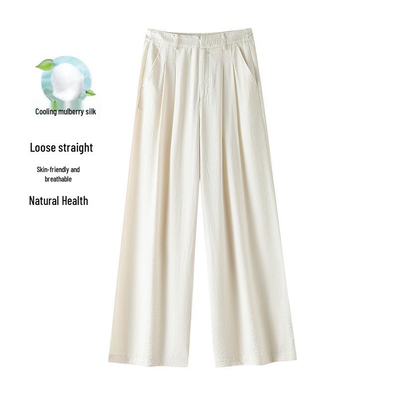 Women s White Mulberry Silk Wide-Leg Pants, High Waist, Slimming, Elastic Waist, Light and Soft, Spring/Summer Collection. 28/L (55-60 kg) білий
Women s White Mulberry Silk Wide-Leg Pants, High Waist, Slimming, Elastic Waist, Light and Soft, Spring/Summer Collection. 28/L (55-60 kg) білий