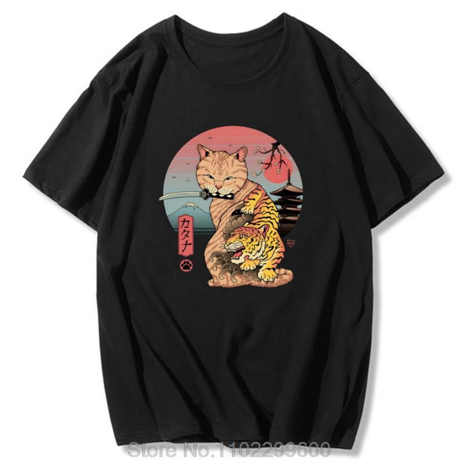 Cat Catana Japanese Men T Shirt Streetwear Retro Tshirt Summer Tees Men Women Ukiyo E Style Print Tshirt Unisex ONeck Tops XXXXXL чорний
Cat Catana Japanese Men T Shirt Streetwear Retro Tshirt Summer Tees Men Women Ukiyo E Style Print Tshirt Unisex ONeck Tops XXXXXL чорний