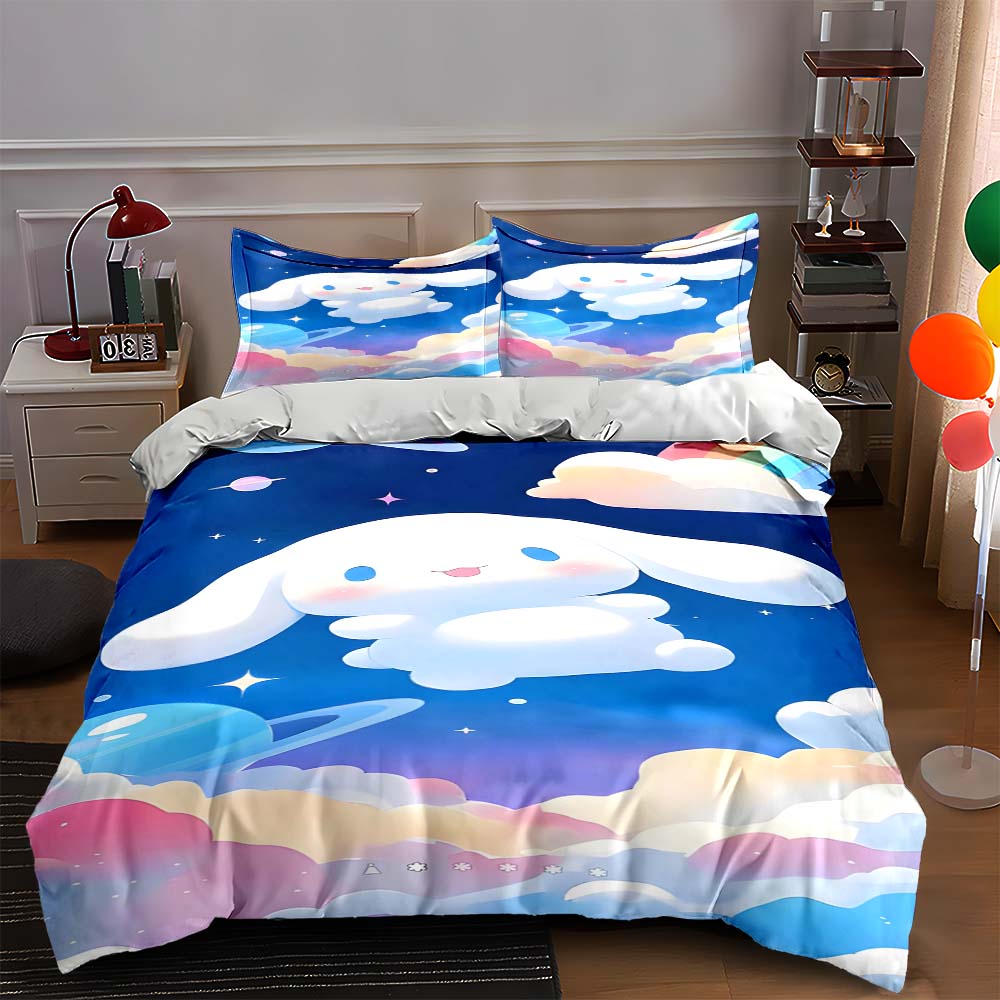 Cartoon rabbit clouds. Bedding Duvet cover sets Duvet covers Pillowcases gifts (1 * Duvet Cover 2 * Pillowcases, without duvet insert) 135x200cm
Cartoon rabbit clouds. Bedding Duvet cover sets Duvet covers Pillowcases gifts (1 * Duvet Cover 2 * Pillowcases, without duvet insert) 135x200cm