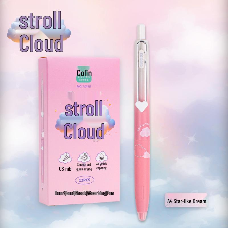 Студенческая ручка-кисть Colin Wandering Cloud Gradient - Быстросохнущая, Амортизирующая, Большой емкости, Черная 0.5mm
Студенческая ручка-кисть Colin Wandering Cloud Gradient - Быстросохнущая, Амортизирующая, Большой емкости, Черная 0.5mm