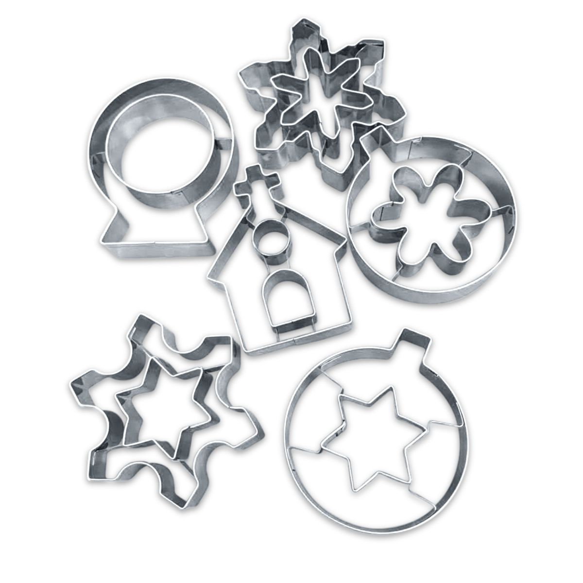 Fondant DIY Kitchen Stainless Steel Christmas Decor Cookie Cutters Set Biscuit Mold Baking Tools 6PCS/Set
Fondant DIY Kitchen Stainless Steel Christmas Decor Cookie Cutters Set Biscuit Mold Baking Tools 6PCS/Set
