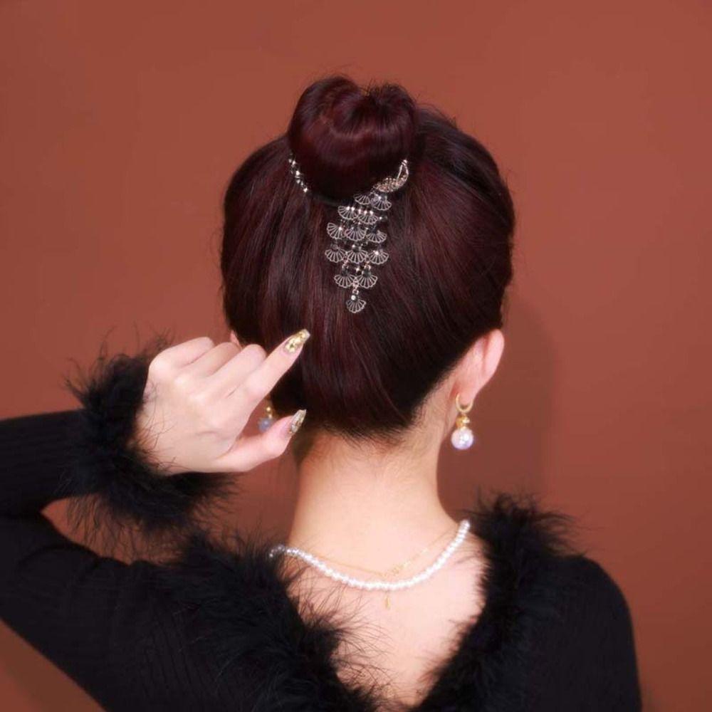 Headwear Hair Bun Fixed Clip Hair Fixer Peacock Hair Clip Korean Style Hair Clip Plate Hair Buckle чорний
Headwear Hair Bun Fixed Clip Hair Fixer Peacock Hair Clip Korean Style Hair Clip Plate Hair Buckle чорний