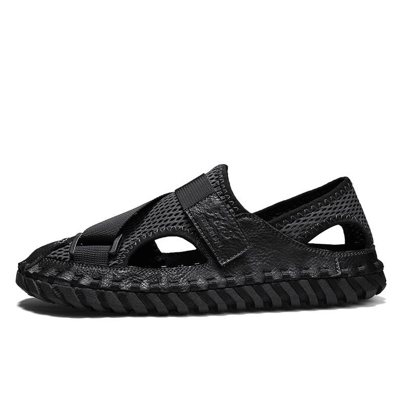 Sandals men go out in summer without leakage toes mesh breathable personality young driving shoes two wear bags and shoes 38 чорний
Sandals men go out in summer without leakage toes mesh breathable personality young driving shoes two wear bags and shoes 38 чорний