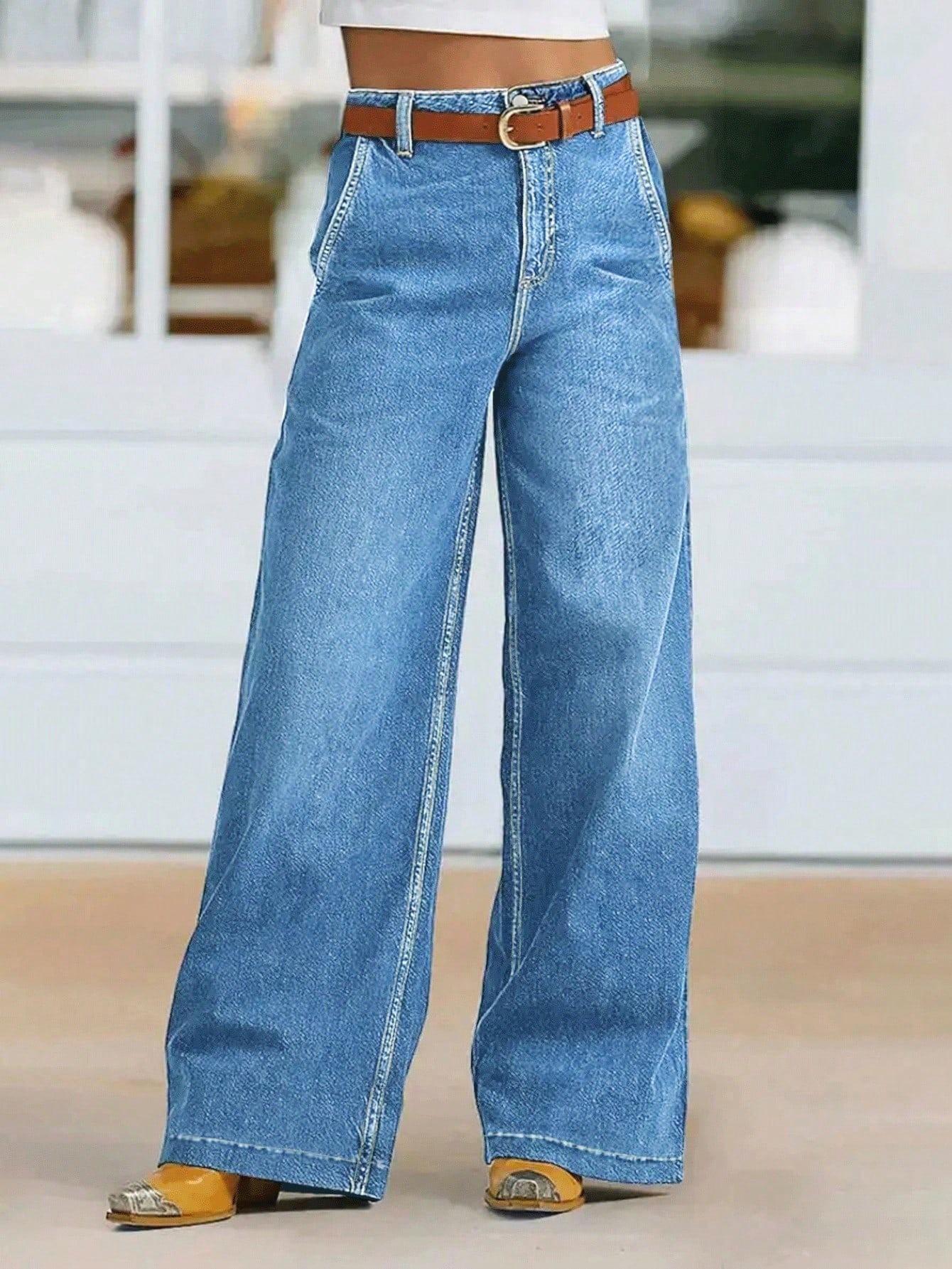 2026 Plus Size European and American Wide Leg Stretch Denim Jeans for Women 2XL світло-синій колір
2026 Plus Size European and American Wide Leg Stretch Denim Jeans for Women 2XL світло-синій колір