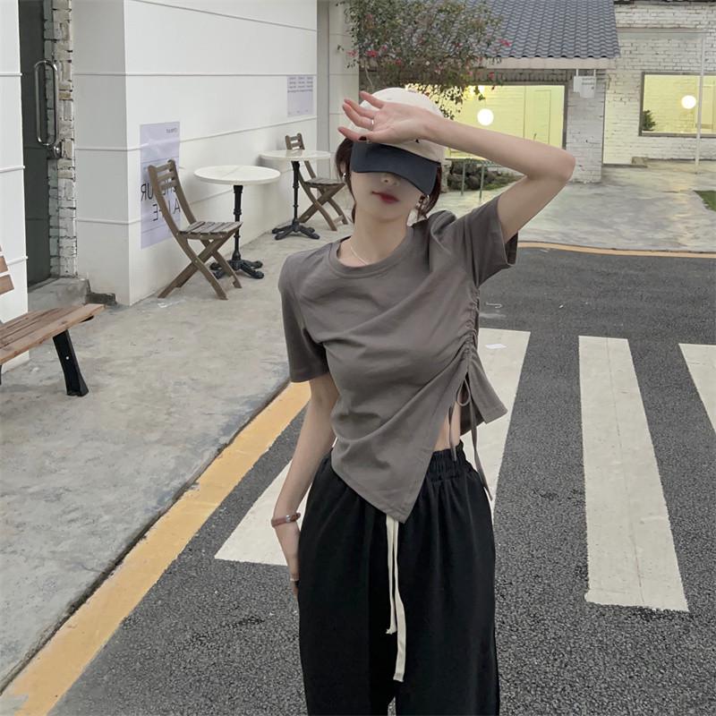 Летние нестандартные футболки с коротким рукавом для женщин, тонкий хлопок, однотонный, со шнурком, повседневная тонкая футболка Harajuku Student Y2k укороченные топы XXXL
Летние нестандартные футболки с коротким рукавом для женщин, тонкий хлопок, однотонный, со шнурком, повседневная тонкая футболка Harajuku Student Y2k укороченные топы XXXL