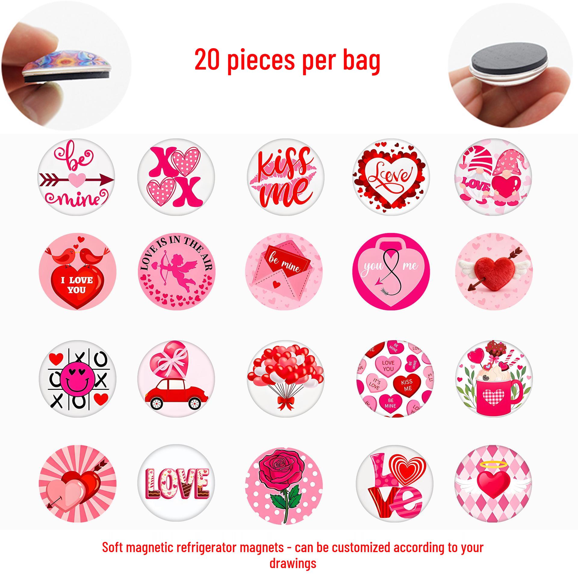 Valentine s Day Heart Rose Balloon Magnet & Sticker Set 25 mm Refrigerator Magnet Set of 20 (MZX183)
Valentine s Day Heart Rose Balloon Magnet & Sticker Set 25 mm Refrigerator Magnet Set of 20 (MZX183)