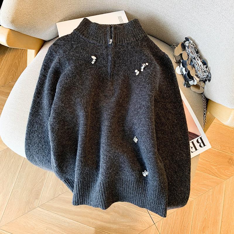 Stand-up collar zipper knitted sweater autumn new high-end temperament fashion sweater XL темно-сірий
Stand-up collar zipper knitted sweater autumn new high-end temperament fashion sweater XL темно-сірий