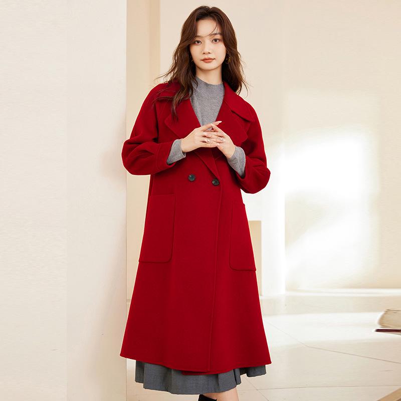 Women s Extra Long Double-Faced Wool Coat - Over-the-Knee, Loose Fit, Plus Size, Hepburn Style for Fall and Winter Fashion XL (135-150 jin)
Women s Extra Long Double-Faced Wool Coat - Over-the-Knee, Loose Fit, Plus Size, Hepburn Style for Fall and Winter Fashion XL (135-150 jin)