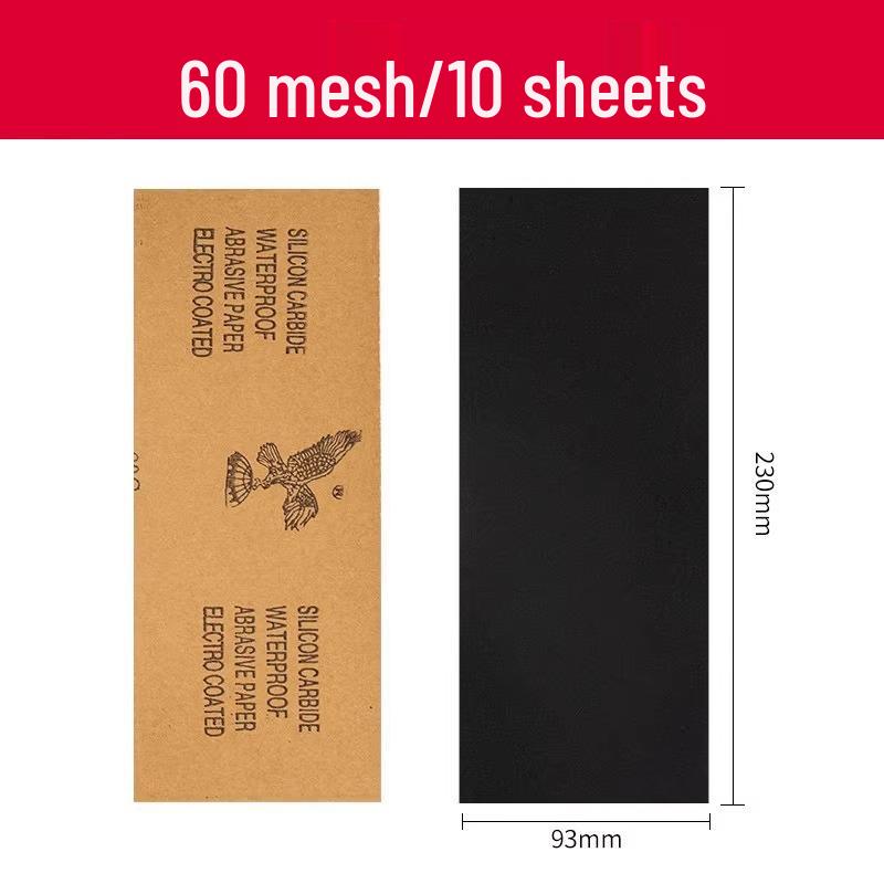 Набор из 10 листов износостойкой наждачной бумаги для сухой и мокрой шлифовки
Набор из 10 листов износостойкой наждачной бумаги для сухой и мокрой шлифовки