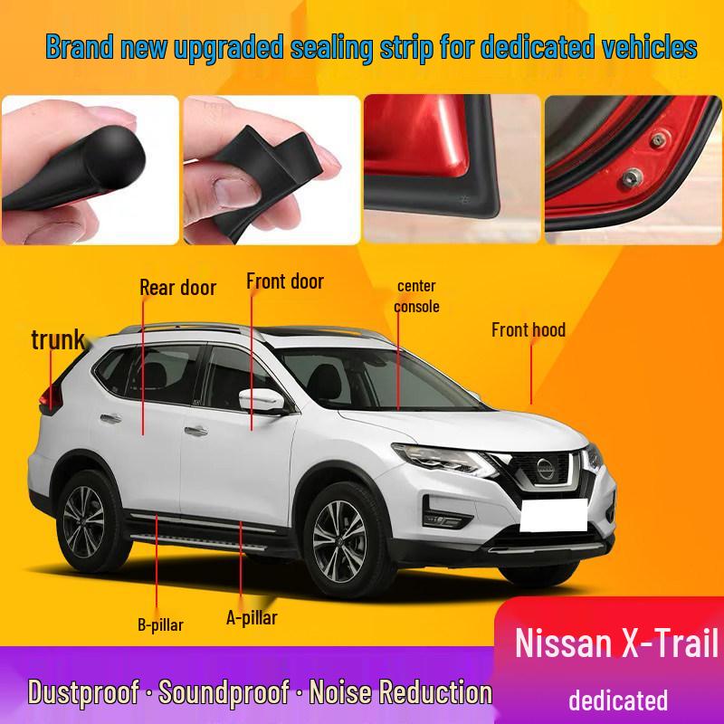 Qashqai Door Sealing Strip: Soundproof, Dustproof Rubber for Old & New Models 2022-2023 X-Trail Honor+ Four-Door Package
Qashqai Door Sealing Strip: Soundproof, Dustproof Rubber for Old & New Models 2022-2023 X-Trail Honor+ Four-Door Package