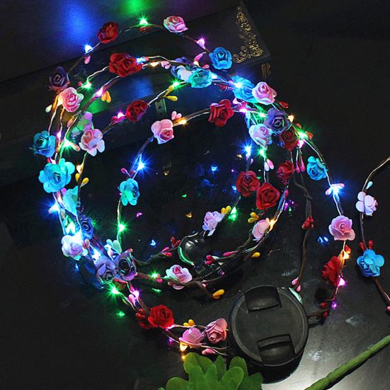1/2Pcs Colorful LED Rose Flower Crown Adjustable Wedding Bride Floral Hair Wreath Headband Garland A
1/2Pcs Colorful LED Rose Flower Crown Adjustable Wedding Bride Floral Hair Wreath Headband Garland A