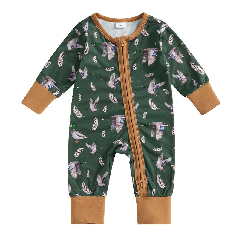 Baby Boy Zipper Romper Casual Duck Print Long Sleeve Jumpsuit for Infant Toddler Fall Outfit 12-18M зелений
Baby Boy Zipper Romper Casual Duck Print Long Sleeve Jumpsuit for Infant Toddler Fall Outfit 12-18M зелений