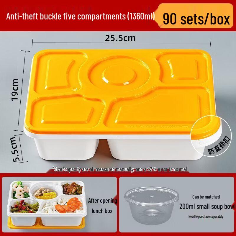 Disposable 5-Compartment Meal Prep Containers
Disposable 5-Compartment Meal Prep Containers