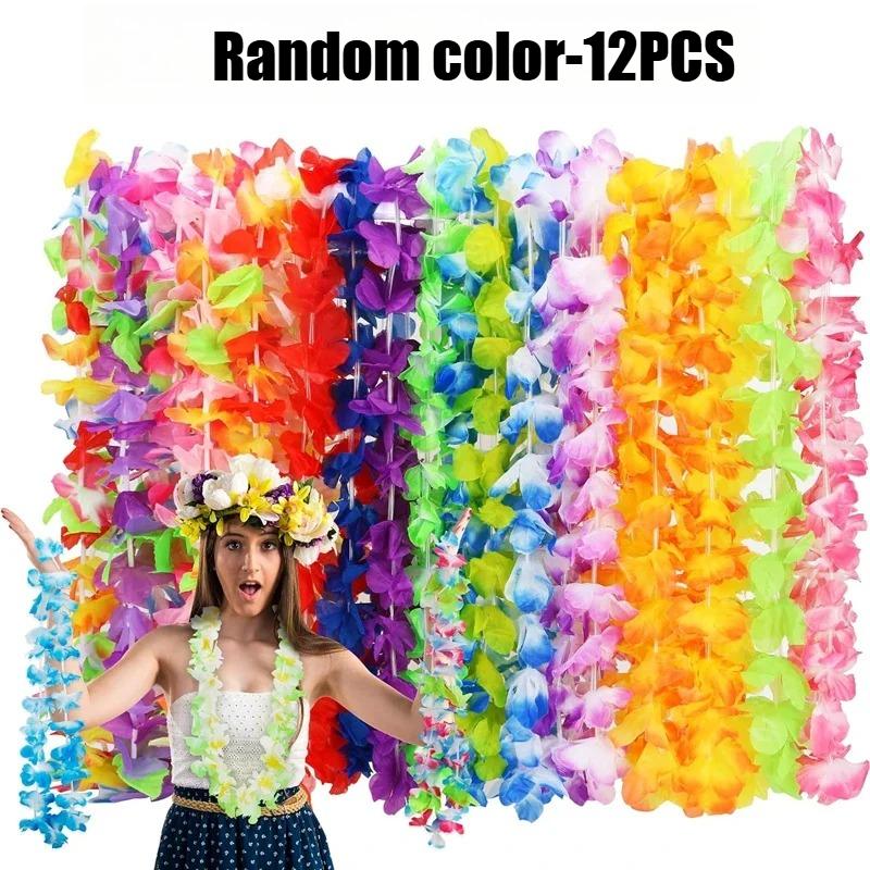 Hawaiian Floral Silk Leis Necklace Bright Colors Grass Skirt Beach Party Supplies Hawaii Luau Decor Summer Pool Party Favors
Hawaiian Floral Silk Leis Necklace Bright Colors Grass Skirt Beach Party Supplies Hawaii Luau Decor Summer Pool Party Favors