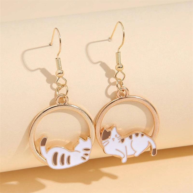 Korean Style Crescent Moon Cat Star Earrings - Cute Slimming Face Ear Hooks, Girlish Cartoon Design золотой
Korean Style Crescent Moon Cat Star Earrings - Cute Slimming Face Ear Hooks, Girlish Cartoon Design золотой