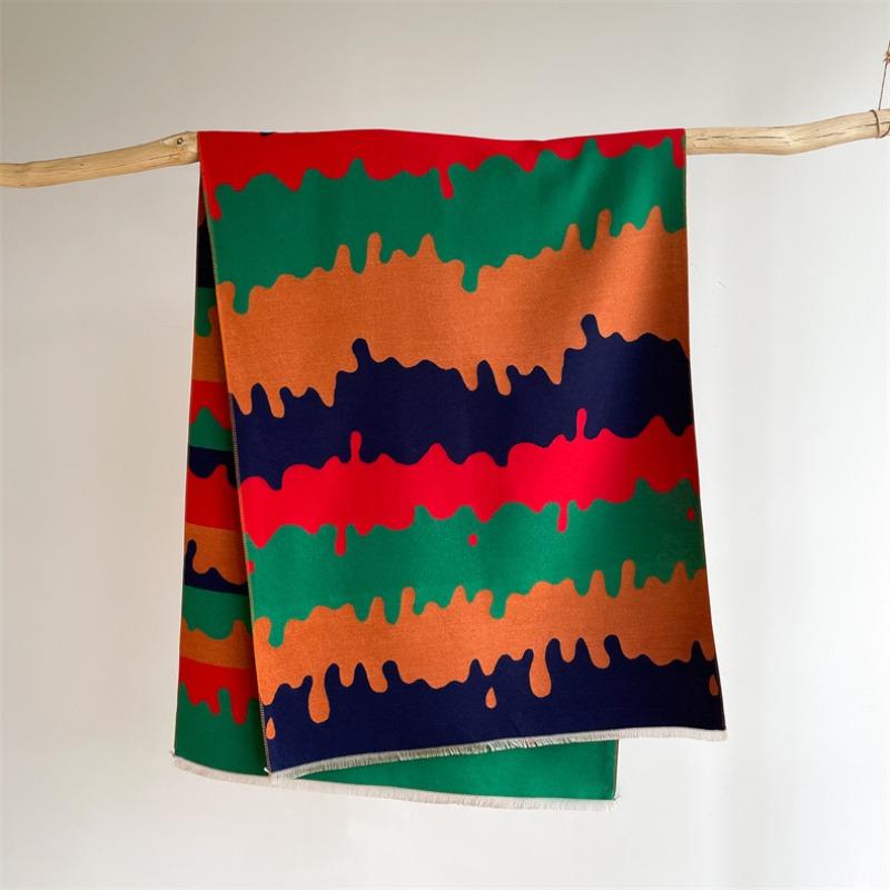 Winter Contrast Color Liquid Flow Scarf Ladies Imitation Cashmere Warm Scarf Small Fresh Sweet Cute Air Conditioning Shawl 185X65cm
Winter Contrast Color Liquid Flow Scarf Ladies Imitation Cashmere Warm Scarf Small Fresh Sweet Cute Air Conditioning Shawl 185X65cm