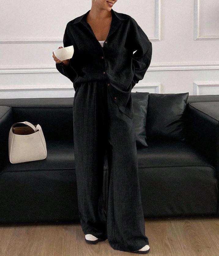2026 European & American Casual Cotton-Linen Two-Piece Set: Loose Long-Sleeved Shirt & Pants” S чорний
2026 European & American Casual Cotton-Linen Two-Piece Set: Loose Long-Sleeved Shirt & Pants” S чорний