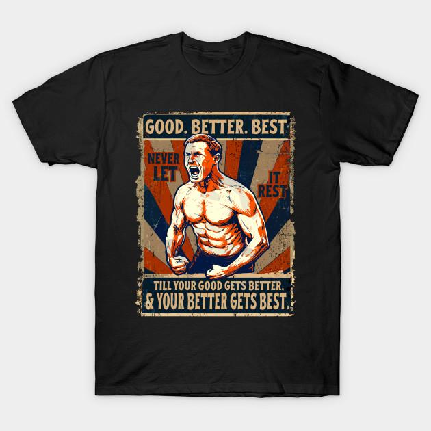 Men Black Print T-shirt Good-Better-Best No-Cut Transfer Paper Print Cotton Tshirt XL чорний
Men Black Print T-shirt Good-Better-Best No-Cut Transfer Paper Print Cotton Tshirt XL чорний