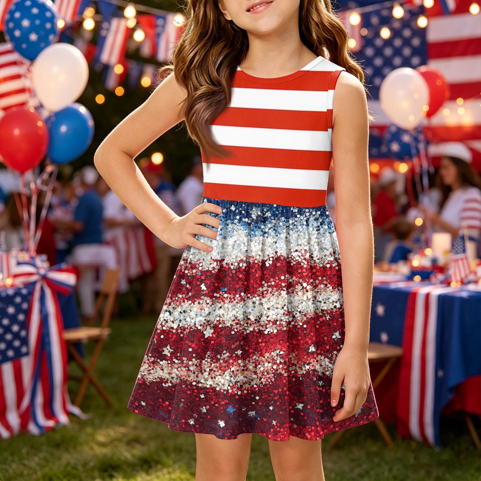 Girls Sleeveless Dress Independence Day Patchwork Style Kids Casual Summer Dress Lightweight Comfortable Fabric Suitable for Daily Wear 100 винный
Girls Sleeveless Dress Independence Day Patchwork Style Kids Casual Summer Dress Lightweight Comfortable Fabric Suitable for Daily Wear 100 винный