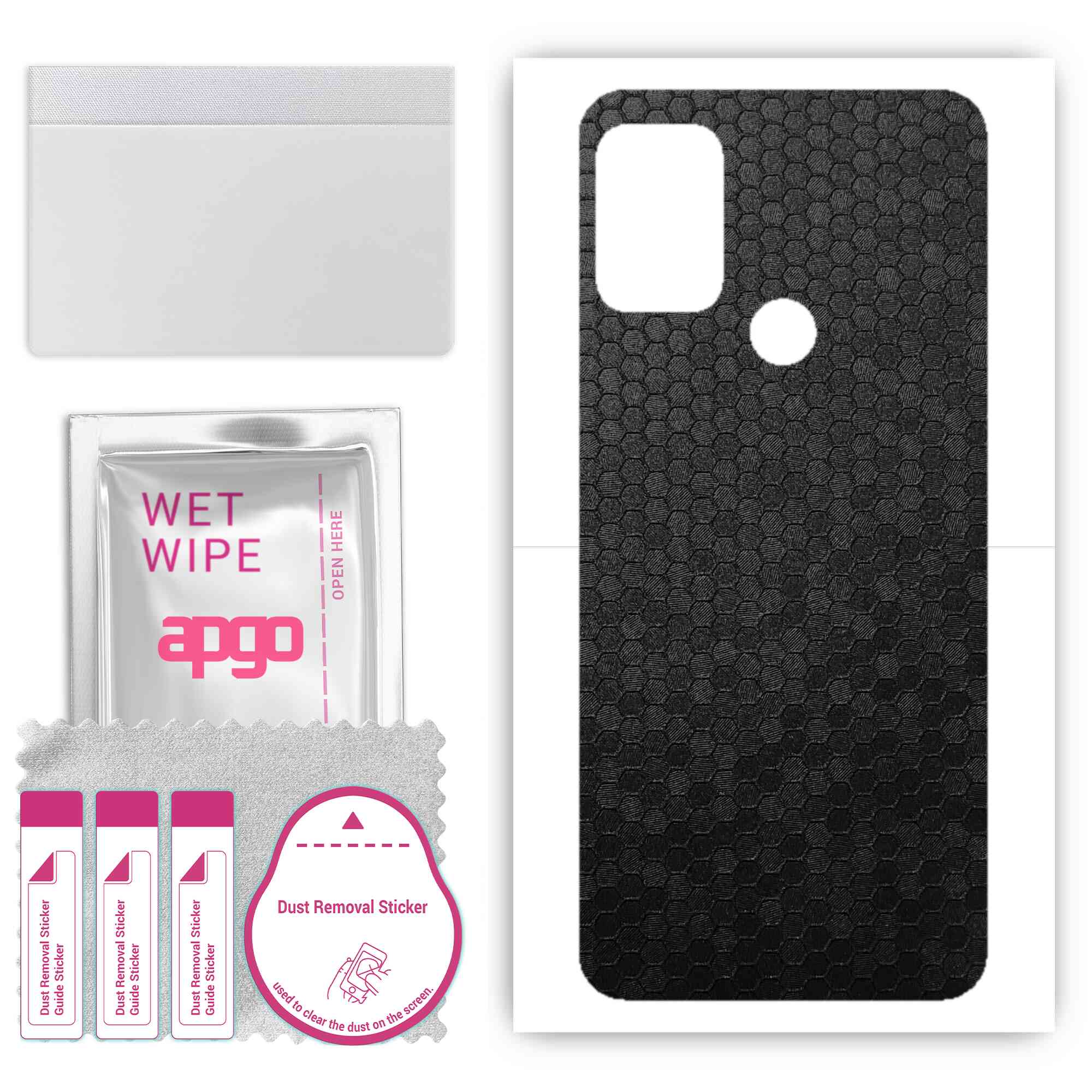 Apgo Protective Skin Sticker for the back compatible with Motorola Moto G30, Wrap Film, Foil, Vinyl - Pattern Black Honeycomb
Apgo Protective Skin Sticker for the back compatible with Motorola Moto G30, Wrap Film, Foil, Vinyl - Pattern Black Honeycomb