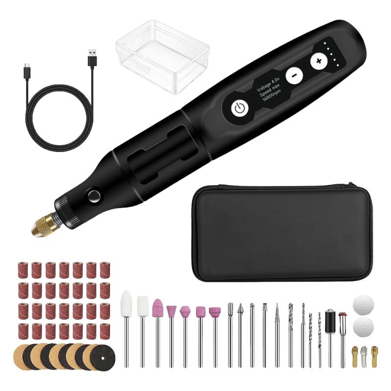 Cordless Electric Drill Grinder 3.7V 16000rpm Rechargeable Engraving Woodworking 5 Speed Rotary Tool Engraver Crafting 1
Cordless Electric Drill Grinder 3.7V 16000rpm Rechargeable Engraving Woodworking 5 Speed Rotary Tool Engraver Crafting 1