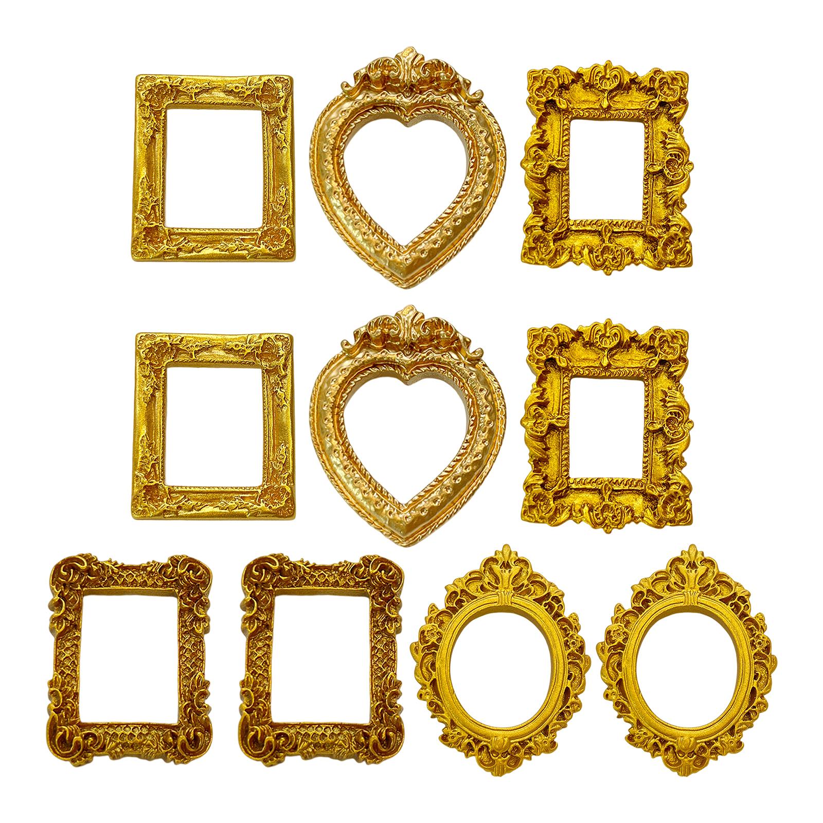 Pack of 10 Gold Small Baroque Style Picture Frames Miniature Picture Frames for Dollhouse Crafts Home Party Decoration
Pack of 10 Gold Small Baroque Style Picture Frames Miniature Picture Frames for Dollhouse Crafts Home Party Decoration