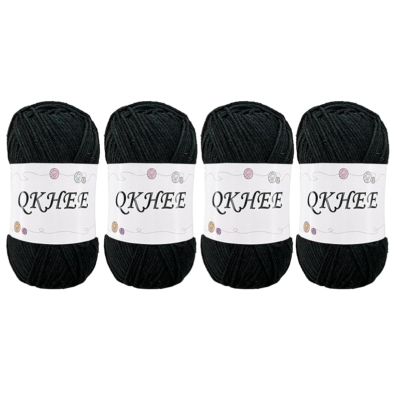 QKHEE yarn cotton thick 4 color set 1 ball Approximately 100g Approximately 200m crochet knitting knitting yarn Stuffed animal thread (black)
QKHEE yarn cotton thick 4 color set 1 ball Approximately 100g Approximately 200m crochet knitting knitting yarn Stuffed animal thread (black)