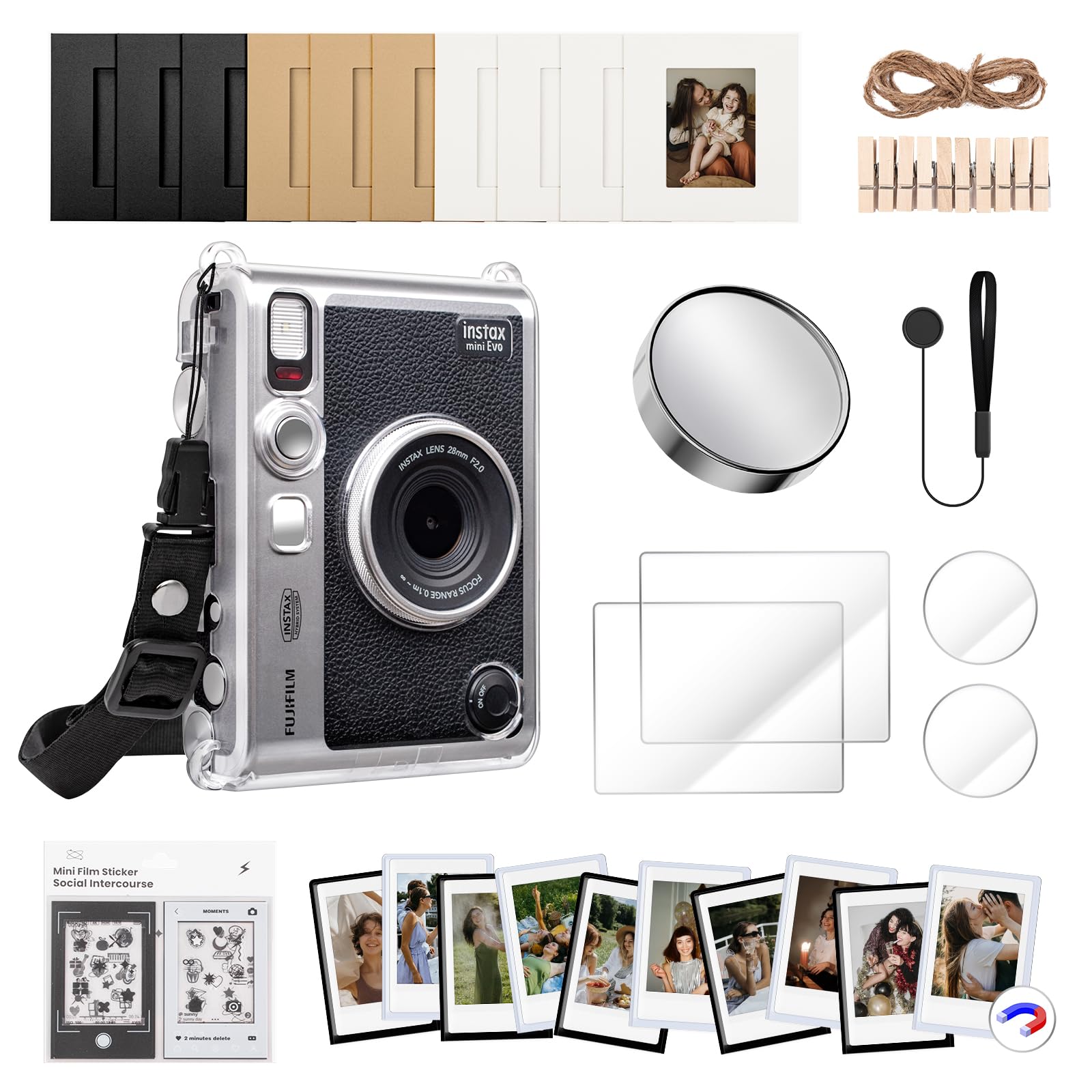 HIYQIN для камери fujifilm instax mini evo instax набір аксесуарів Instax Mini EVO Ексклюзивна прозора плівка для фоточохла, футляр/кришка для об’єктива/РК-плівка/ПЕТ чистий
HIYQIN для камери fujifilm instax mini evo instax набір аксесуарів Instax Mini EVO Ексклюзивна прозора плівка для фоточохла, футляр/кришка для об’єктива/РК-плівка/ПЕТ чистий
