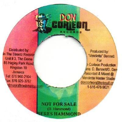 7inch Record BERES HAMMOND - Not For Sale NONE Don Corleon Rec 2007 Jamaica Reggae, Ska & Dub Used
7inch Record BERES HAMMOND - Not For Sale NONE Don Corleon Rec 2007 Jamaica Reggae, Ska & Dub Used