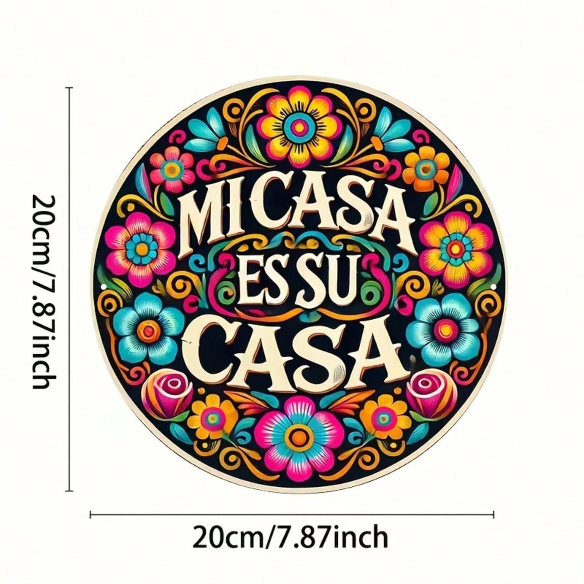 Vintage Mexican Home Is Your Home Round Metal Tin Sign Colored Flower Wall Art Living Room Decor 2D Flat 20x20 різнокольоровий
Vintage Mexican Home Is Your Home Round Metal Tin Sign Colored Flower Wall Art Living Room Decor 2D Flat 20x20 різнокольоровий