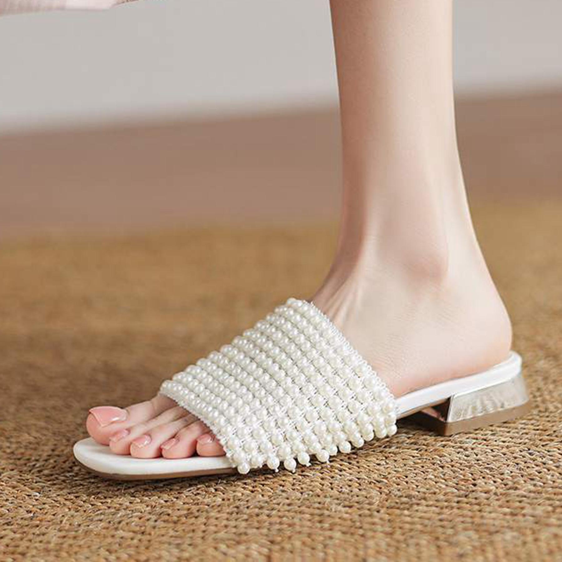 Krazing Pot Gladiator Pearl Beading Mules Summer Size 42 Low Heels Outside Slippers Women Peep Toe Sandals 42 білий
Krazing Pot Gladiator Pearl Beading Mules Summer Size 42 Low Heels Outside Slippers Women Peep Toe Sandals 42 білий