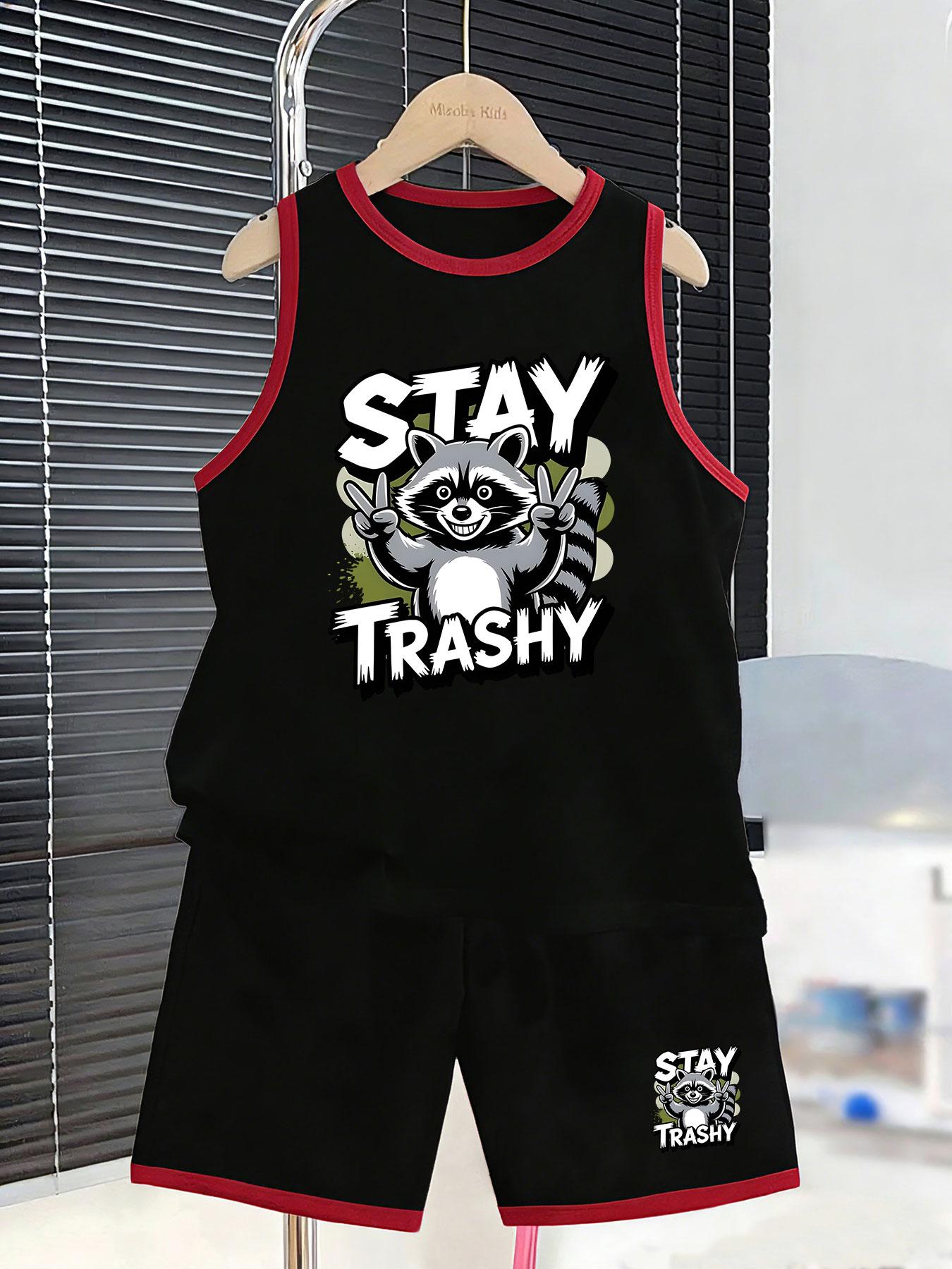 Boys fun raccoon graphic short pants set. Playful gesture print, comfy loose fit for trendy outings and everyday casual wear. 2-3Y чёрный
Boys fun raccoon graphic short pants set. Playful gesture print, comfy loose fit for trendy outings and everyday casual wear. 2-3Y чёрный