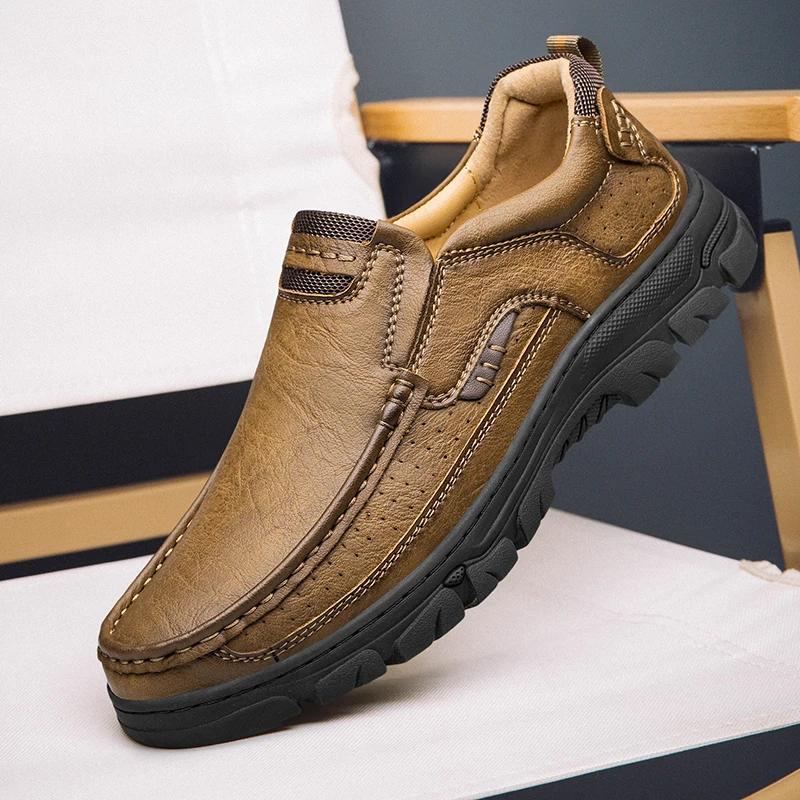 New Men s Slip-On Casual Leather Shoes Wear-Resistant Anti-Skid Round Toe Loafers Thick Bottom Dress Footwear All Seas 48 хакі
New Men s Slip-On Casual Leather Shoes Wear-Resistant Anti-Skid Round Toe Loafers Thick Bottom Dress Footwear All Seas 48 хакі