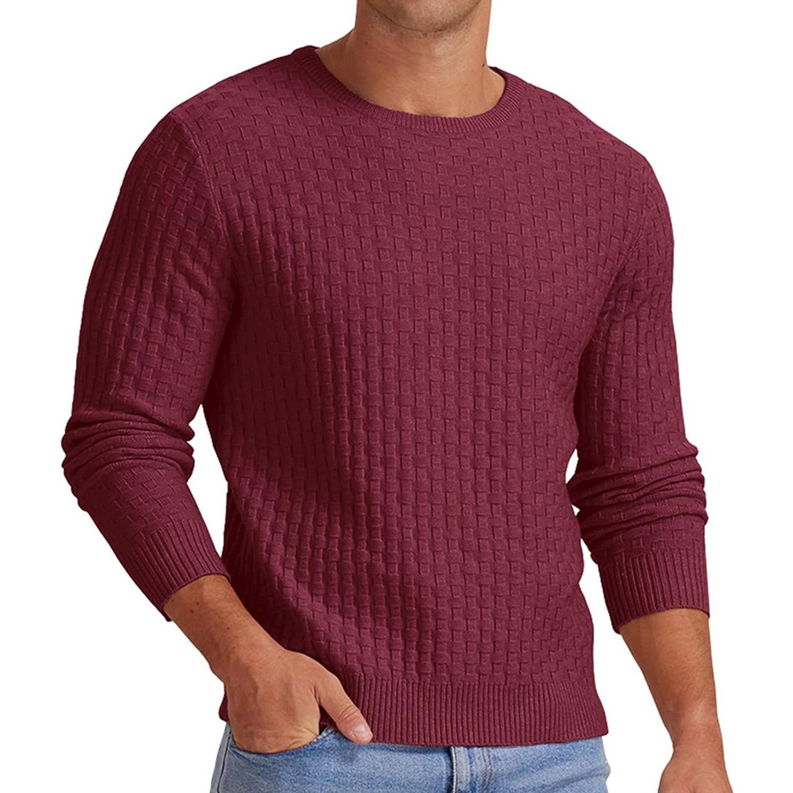 Round Neck Men s Pullover Fall And Winter Long Sleeve V-neck Thickened Knit Base Sweater S винний
Round Neck Men s Pullover Fall And Winter Long Sleeve V-neck Thickened Knit Base Sweater S винний