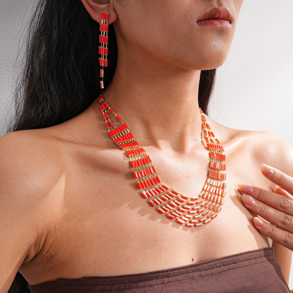 2ps Set Of Multi-Layer Earrings Necklace, High-End Sense Of Personality, Set Of Accessories помаранчевий
2ps Set Of Multi-Layer Earrings Necklace, High-End Sense Of Personality, Set Of Accessories помаранчевий