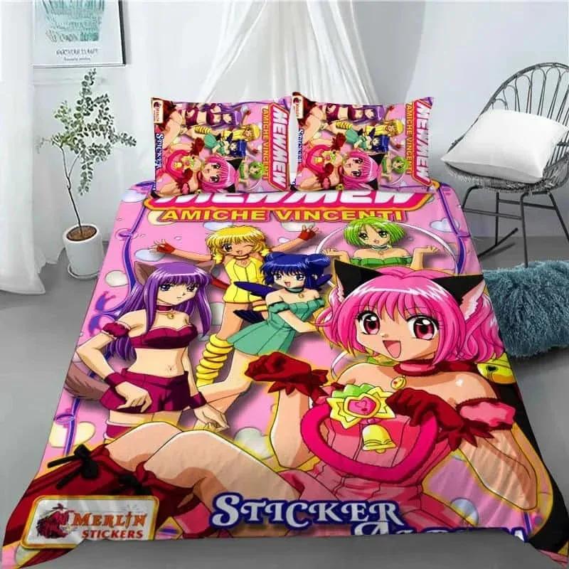 Comforter New 3D Anime Kawaii Girls Tokyo.Mew.Mew Bedding Set Printed With Bed Soft Queen King Size Bedclothes Home Comforter (quilt)-EU Single(135*200cm)3pcs
Comforter New 3D Anime Kawaii Girls Tokyo.Mew.Mew Bedding Set Printed With Bed Soft Queen King Size Bedclothes Home Comforter (quilt)-EU Single(135*200cm)3pcs