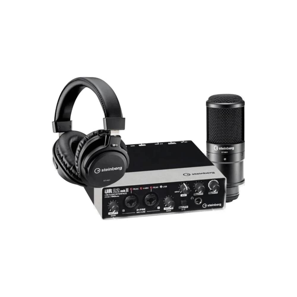 Steinberg All-in-One Set UR22mkII Recording Pack An audio interface that connects to your laptop or iPad and allows you to record and compose with
Steinberg All-in-One Set UR22mkII Recording Pack An audio interface that connects to your laptop or iPad and allows you to record and compose with