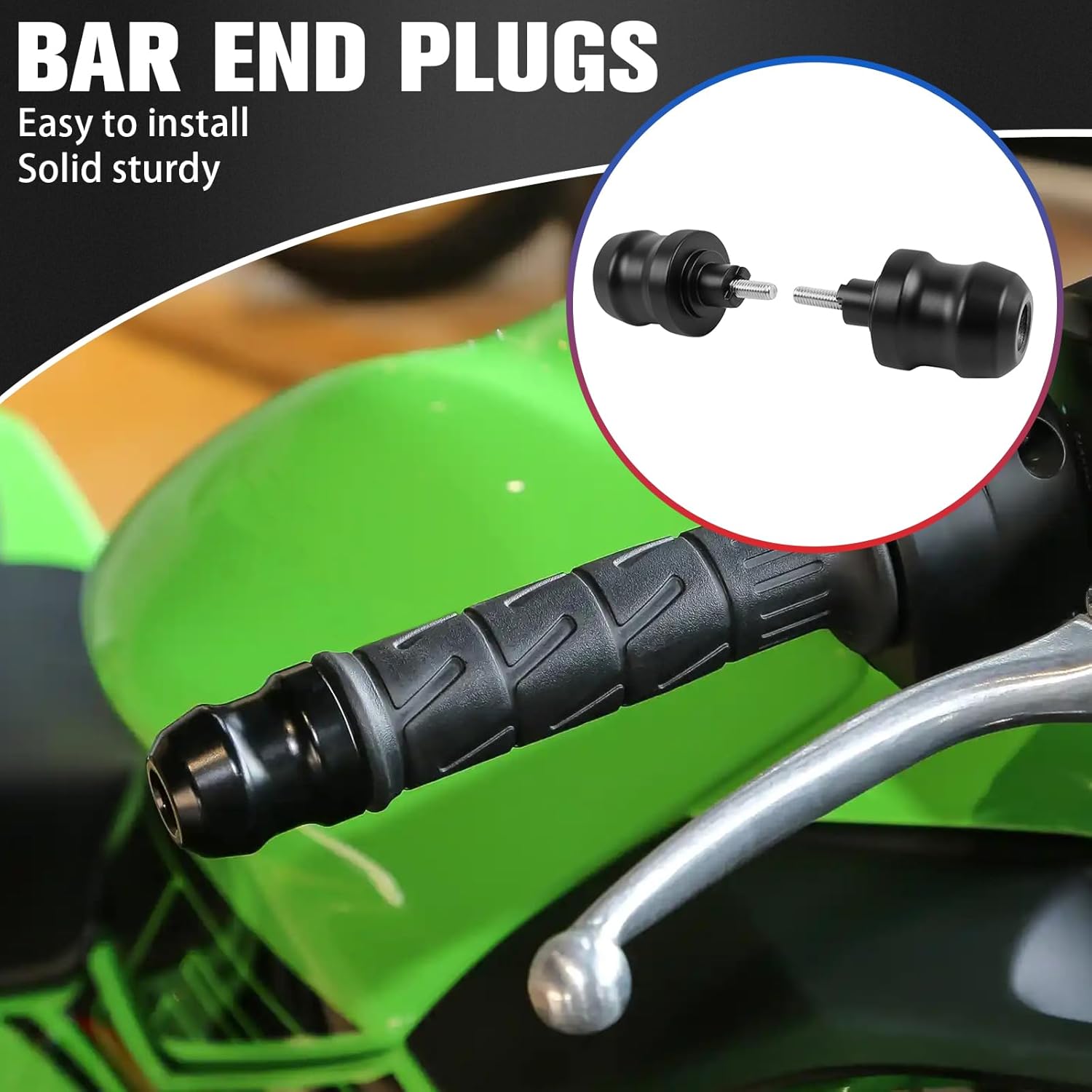 Motorcycle Handle Bar End Grips Plug Weights Hand Grips Plug Caps Replacement for Kawasaki NINJA650 Ninja 650 2020-2024 EX650 2025
Motorcycle Handle Bar End Grips Plug Weights Hand Grips Plug Caps Replacement for Kawasaki NINJA650 Ninja 650 2020-2024 EX650 2025