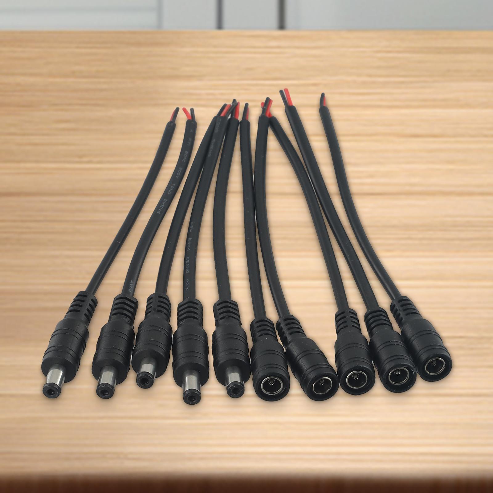 DC Power Cable Set 5 Pairs 5 5x2 1mm Male Female Connector 1 Pin for CCTV Camera and LED Strip Power Supply Line 30cm Length China Mainland
DC Power Cable Set 5 Pairs 5 5x2 1mm Male Female Connector 1 Pin for CCTV Camera and LED Strip Power Supply Line 30cm Length China Mainland