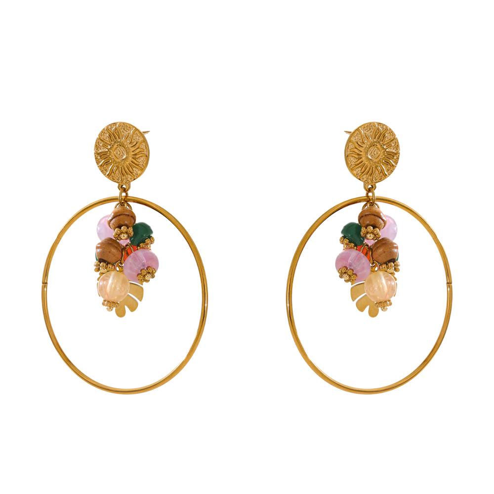 Yhpup 2025 Handmade Colorful Natural Stone French Style Drop Dangle Earrings for Women 18K PVD Gold Color Plated Fashion Jewelry
Yhpup 2025 Handmade Colorful Natural Stone French Style Drop Dangle Earrings for Women 18K PVD Gold Color Plated Fashion Jewelry