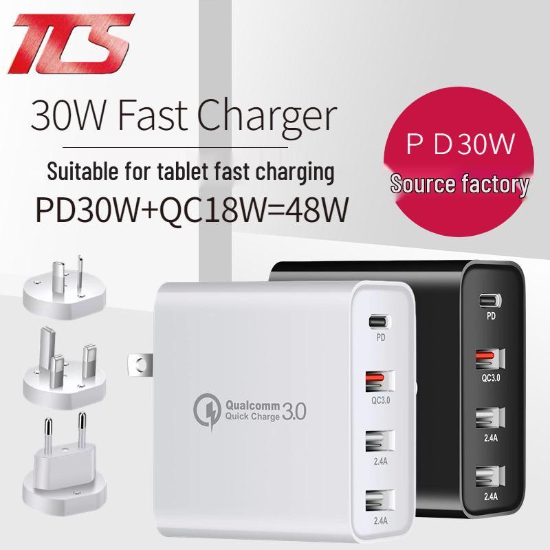 PD48W Multi-Port Fast Charger for Phones, Tablets, and Laptops US Foldable Plug чорний
PD48W Multi-Port Fast Charger for Phones, Tablets, and Laptops US Foldable Plug чорний