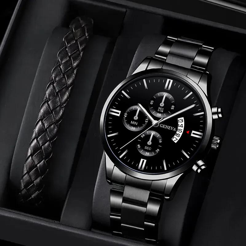 2 шт./комплект 1 шт. Модные мужские деловые кварцевые часы с календарем и круглым циферблатом из нержавеющей стали и 1 шт. мужской браслет, лучшие подарки для него
2 шт./комплект 1 шт. Модные мужские деловые кварцевые часы с календарем и круглым циферблатом из нержавеющей стали и 1 шт. мужской браслет, лучшие подарки для него