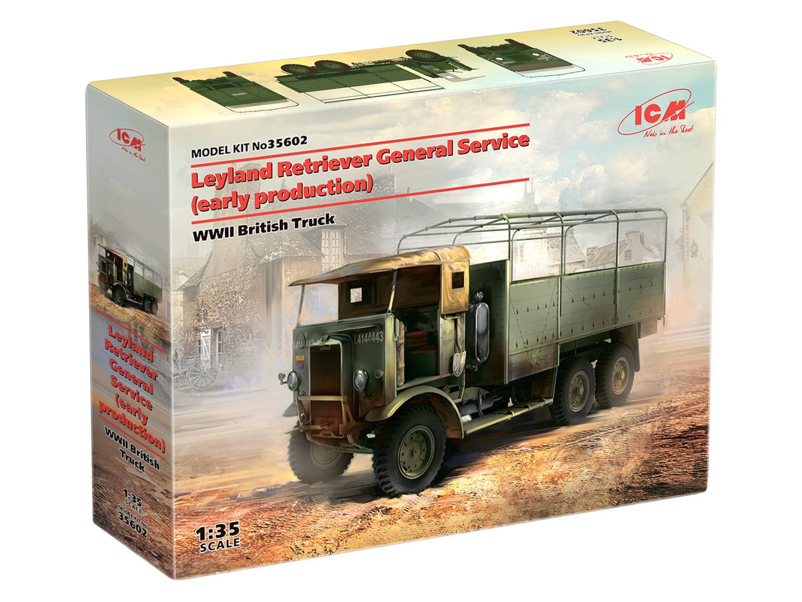 Пластиковая модель грузовика Leyland Retriever GS британской армии 35602 1/35 (Ранний тип)
Пластиковая модель грузовика Leyland Retriever GS британской армии 35602 1/35 (Ранний тип)
