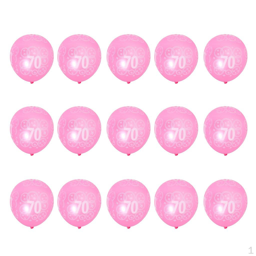 Pack of 15 Birthday Anniversary Latex balloon for party Decor Age Number 70 Pink
Pack of 15 Birthday Anniversary Latex balloon for party Decor Age Number 70 Pink