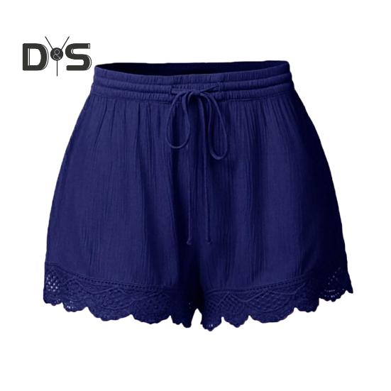 Женские летние шорты с эластичной резинкой на талии, однотонные шорты с кружевной отделкой, свободный крой, эластичные обтягивающие штаны для йоги XL синий
Женские летние шорты с эластичной резинкой на талии, однотонные шорты с кружевной отделкой, свободный крой, эластичные обтягивающие штаны для йоги XL синий