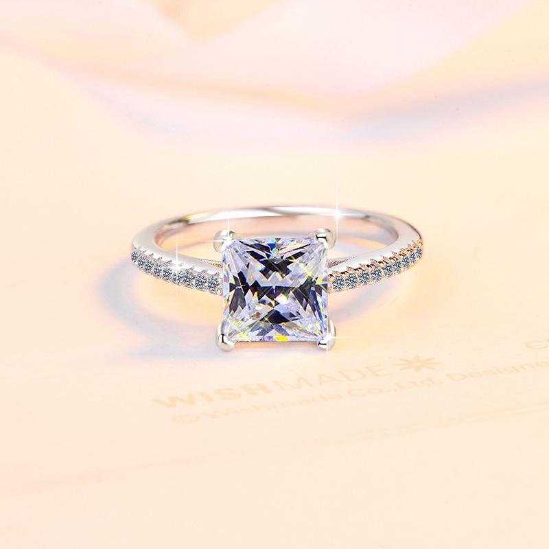 Кольцо из стерлингового серебра 925 пробы с муассанитом огранки «принцесса» 2 карата с платиновым покрытием PT950 Size 5 US
Кольцо из стерлингового серебра 925 пробы с муассанитом огранки «принцесса» 2 карата с платиновым покрытием PT950 Size 5 US