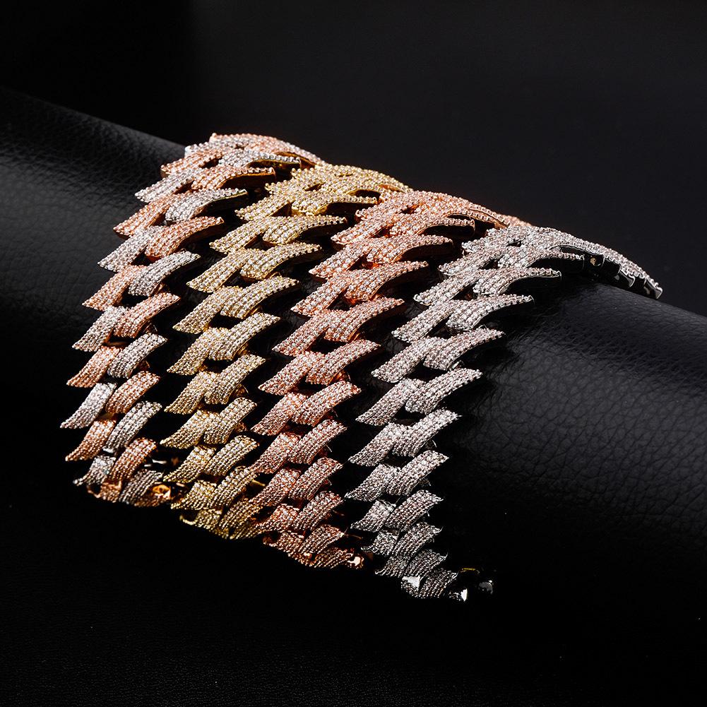 20mm Thorn Box Buckle Cuban Chain Zircon Hip Hop Men s Trendy Bracelet, Real Gold Plated
20mm Thorn Box Buckle Cuban Chain Zircon Hip Hop Men s Trendy Bracelet, Real Gold Plated